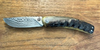 Curnicciolu lame Damas 80 couches, corne de bélier