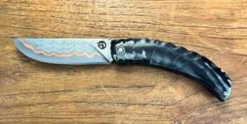 Curnicciolu lame Damas 180 couches et cuivre, corne de bélier